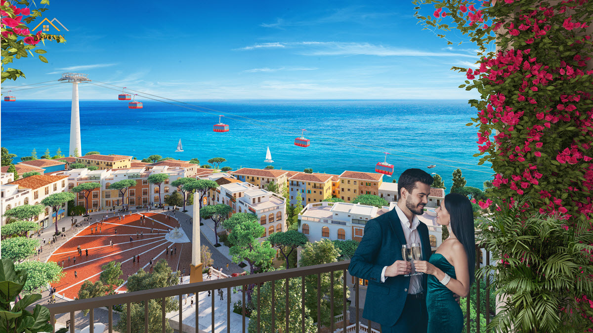 G&oacute;c view căn hộ Hillside ra quảng trường Con S&ograve;